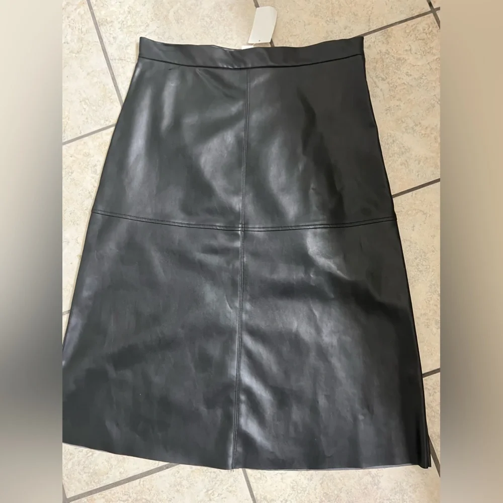 A-line Skirt Faux Leather Skirt, size 12, NWT